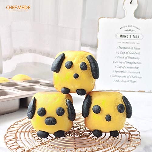 CHEFMADE Brownie Cake Pan, 12Cavity NonStick Square Muffin Pan