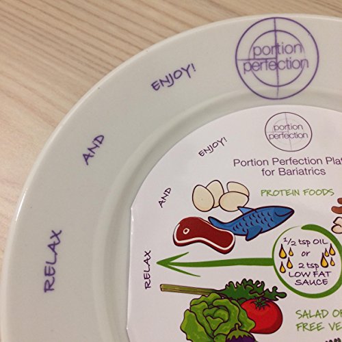 2 in 1 PORCELAIN Portion Perfection Bariatric Surgery Bowl and Plate Set (2 Bowls & 2 Plates