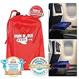 Fun N' Fly Foldable Travel Tray - Blue Red Portable Durable Kids, Toddler, Baby Play Space and Snack Desk for Airplane Travel by FunnFly