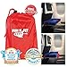 Fun N' Fly Foldable Travel Tray - Blue Red Portable Durable Kids, Toddler, Baby Play Space and Snack Desk for Airplane Travel by FunnFly primary