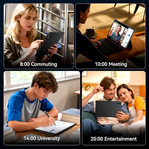 Nexall N90 Android 16 Tablet, 12 inch Tablet with Keyboard, 2K FHD+, 4G LTE/5G WiFi, 24GB+128GB/2TB, 9000mAh, Face ID, 4 Year Warranty, Widevine L1, Dark Gray– for TV, Games & Office, Dark Gray