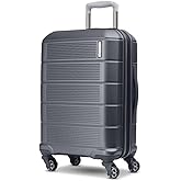 American Tourister Stratum 2.0 Expandable Hardside Luggage with Spinner Wheels, 20-Inch Carry-On, Charcoal
