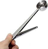 HouChanges 7 Inch Coffee Scoop with Bag Clip Stainless Steel view 3