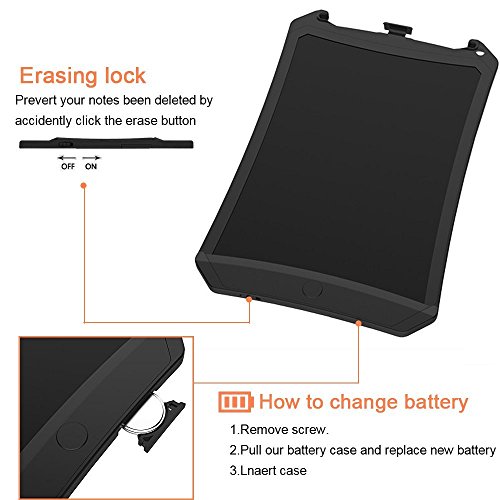 LCD Writing Tablet 8.5 Inch HUIXIANG Digital Drawing Board Electronic Doodle Pad with Lock, Gift for Kids Birthday Present for Friends Office School and Speech Difficulties Take Notes Memo, Pink