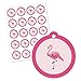 Big Dot of Happiness Pink Flamingo - Tropical Summer Favor Gift Tags (Set 20)