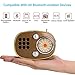 Radio Retro Bluetooth Speaker, Portable AM FM Shortwave Radio with Rechargeable Battery Support USB MP3 Player and TF Card (Gold)