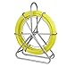 ECO-WORTHY Fish Tape Fiberglass 8MM 492FT Duct Rodder Fish Tape Continuous Fiberglass Wire Cable Running with Cage Wheel Stand