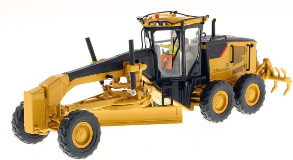 ROCK1ON 1:50 Scale Metal Alloy Motor Grader Model Construction Vehicles Model Toys Perfect for Home & Office Decoration Collection Gifts for Kids Boys Girls