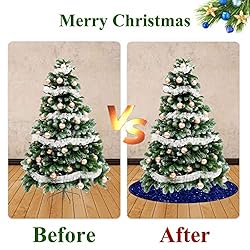 FUHSY Royal Blue Christmas Tree Skirt 46 Inch