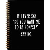 hold fizz Funny Office Gifts Notebook Journal, Gag Fun Gifts for Coworker Employee Colleague Boss Adults Friends, Be Honest Say No, Snarky Sarcastic Gift for Women Men, Spiral Notebook 5.5 x 8.3