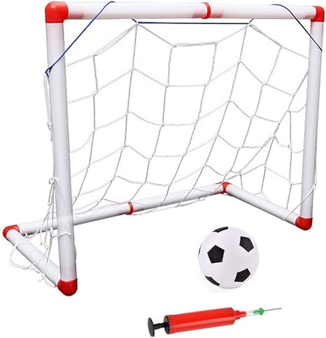 Amazon Co Jp 室内 屋外兼用 サッカーゴール 1台セット 幅80cm 高さ55cm 奥行40cm サッカー フットサル 組み立て簡単 ホビー