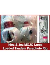 Blue Water Candy Rock Fish Candy 16 oz y 3 oz Mojo Lure Loaded with 9 Inch Swimbait Shad Bodies Tandem Parachute Rigged & Ready0