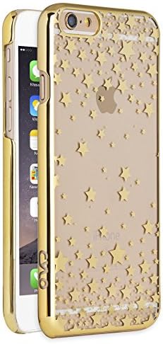CYLO Metallic Printed iPhone 6 and 6S Case, Ultra-Thin and Lightweight with Vibrant colors and Trendy Fashion Prints (Gold Star)