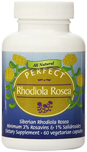 Perfect Rhodiola Rosea - Freeze Dried 100% Wild-crafted Siberian Rhodiola Rosea Root, 60 Vegtable