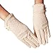 JF-Sunshine Womens Short Lace Dots Sun Block UV Protection Dressing Driving Gloves