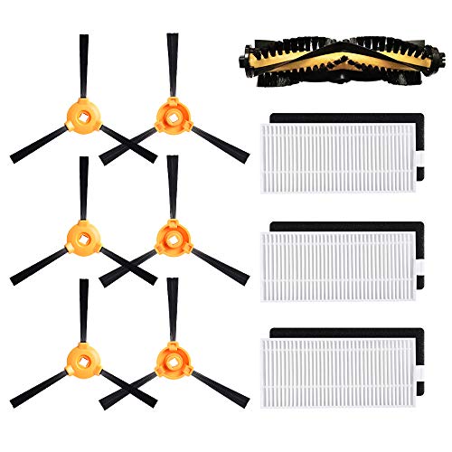 Replacement for DEEBOT N79S Main Brush, Filter, Side Brush Accessory Kit for Ecovacs DEEBOT N79 N79S Robotic Vacuum Cleaner, Pack of 10