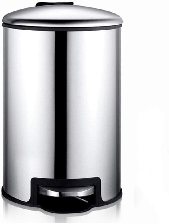 Stainless Steel Step Pedal bin, Trash can Inner Bucket with Soft Closure Waste bin for Kitchen Bathroom Toilet Office Deco am-A 5L