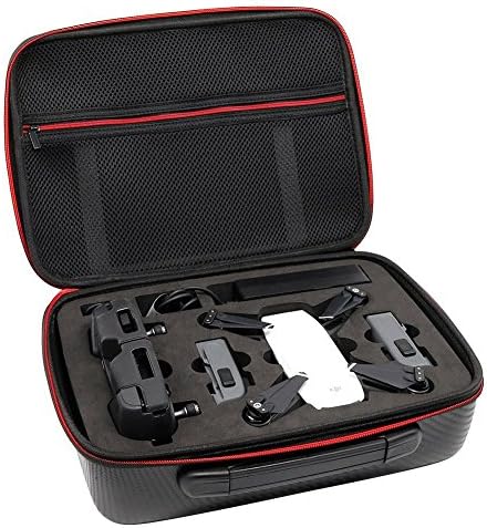 DJI Mavic Pro Case DJI Drone Waterproof Hard Case for Spark Drone Remote Control Charger Adapter Cable and Other Accessories(Black)