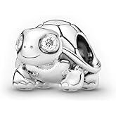 MiniJewelry Lucky Twinkle Turtle Charm fits Pandora Moments Bracelets Women Birthday Sterling Silver Bead