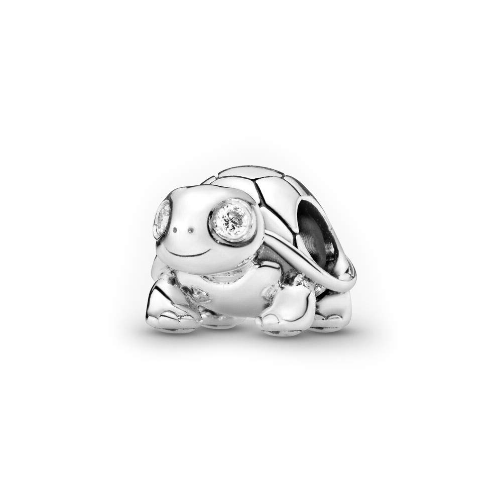 FGT Lucky Turtle Charm fits Pandora Moments Bracelets Sterling Silver Ocean Sea Turtle Animal Gift Women Girls Granddaughter Daughter Mothers Day Valentine Birthday