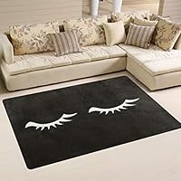 XiangHeFu Area Rugs Doormats Abstract Wing Eyelashes 5