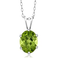Gem Stone King 0.96 Ct Peridot & Citrine Heart Pendant – 925 Sterling Silver With 18" Chain - View #9