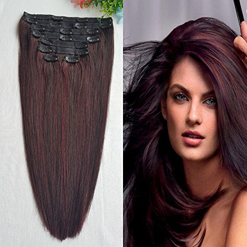 Clip in human hair double weft, re4u hair 20inch clip i…