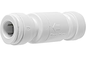Metpure 3/8" Quick Connect Check Valve One Way Water Flow Direction for Reverse Osmosis Water Filtration Systems Or Other Water Appliances (3/8" Quick Connect x 3/8" Quick Connect)