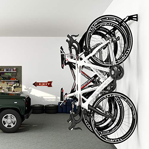 FLEXIMOUNTS 4Bike Storage Rack for Garage, HeavyDuty Wall Mount