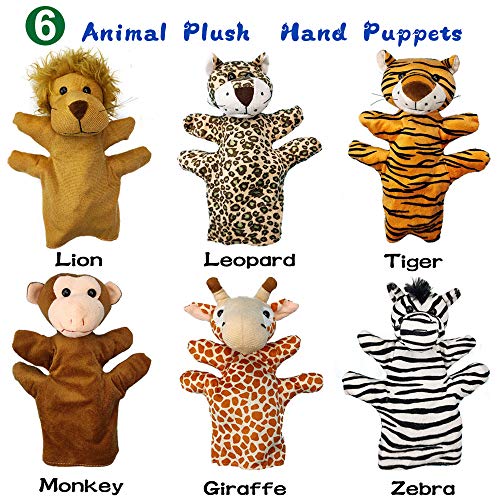 Rtudan 6PCS Animal Puppet Set, Hand Puppets Great Gift for Boys and Girls,Best for Parent-Child Interaction Toy