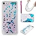 iPod Touch 5 Case, Firefish Glitter Liquid Cover Slim Soft TPU Rubber Silicone Case Impact Resistant Durable Protective Case for Apple iPod Touch 5 -Blue