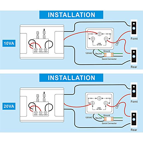 Doorbell Transformer 3TRAN TriVolt (8V 10VA, 16V 10VA or 24V 20VA