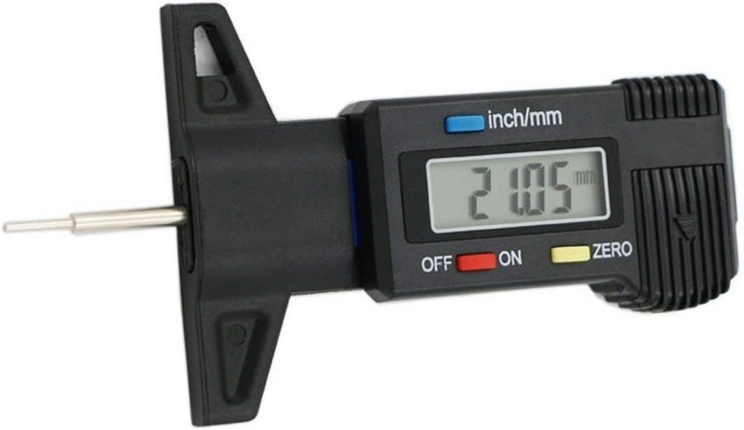 Foreverharbor 0-25.4mm/0.01 Digital Tread Depth Gauge Electronic LCD Tire Tyre Wheel Tread Depth Brake Gauge Measuring Tools