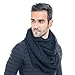 Men Knit Scarf Warm Winter Infinity Scarves E5031b