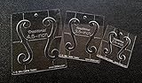 9pc. set F-hole Stencil Templates for Cigar Box Guitar, Dulcimer, Violin, Ukulele & More - 4 classic shapes