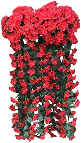 Artificial Hanging Flowers Violet Flower Wall Wisteria Basket Hanging Garland Vine Flowers Fake Silk Orchid
