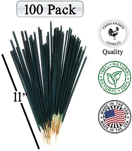 (100 Pack) American Hand-made"Mintronella" Essential Oil Mosquito Gnats No-see-ums Repellent Citronella Outdoor, Camping, Bug incense sticks 100% Natural Bamboo Deck Party. Farm Raised Candles