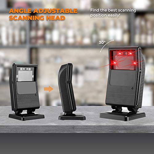 MUNBYN 1200 Times/s 2D Barcode Scanner, USB Wired Bar Codes Desktop