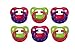 NUK Juicy Orthodontic Latex Pacifier, Size 3, 6 Pack - Red/Green
