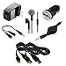 7 pc Fenzer Black Bundle Kit for Samsung SCH u750 Alias 2 u810 Renown Travel Car Wall Charger USB Data Cable