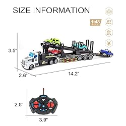 Remote Control Car Transporter Truck Includes 4