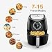 Habor Air Fryer, 4 Quart Hot Air Fryers Oven w/Programmable 7 Cook Presets for Air Frying, Roasting, Baking & Broiling, 1400W Air Cooker w/LED Touch Screen, Non-Stick Frying Pot