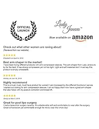 Lady Jeneva Afeitadora de brazo superior para mujer   Corrector de postura con mangas de compresión para adelgazar brazos   Pérdida de peso después de la cirugía