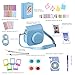 MoroTek 12 in 1 Fujifilm Instax Mini 8/8+ or Instax Mini 9 Accessories Bundles include Case/Album/Strap/3 Styles Frames/Selfie Lens/Filters /Stickers/Pen (Blue)