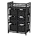Household Essentials Hand-Woven Paper Rope 3-Drawer Chest, Black Stain