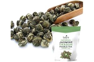 Tealyra - Imperial Jasmine Dragon Pearls - 4-Ounce - Green Tea Loose Leaf - Premium Jasmine Green Tea with Pleasant Aroma - 113 Gram