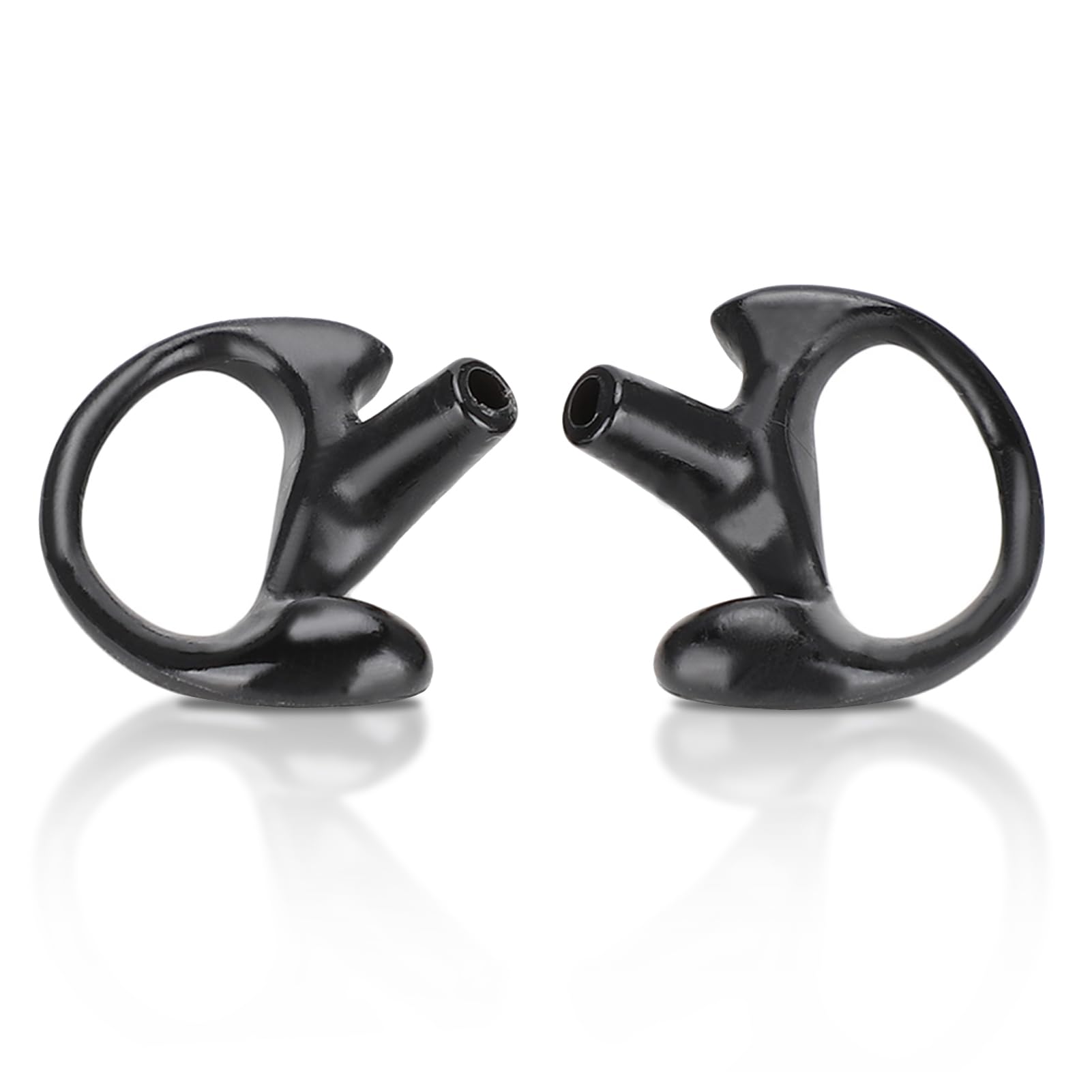 1 Pair Ear Molds for Two Way Radio Acoustic Tube Earpiece/Coil Tube Headset Replacement Earpiece Earmold, Soft Silicone Earmould for Most Coil Tube Audio Kits (M)