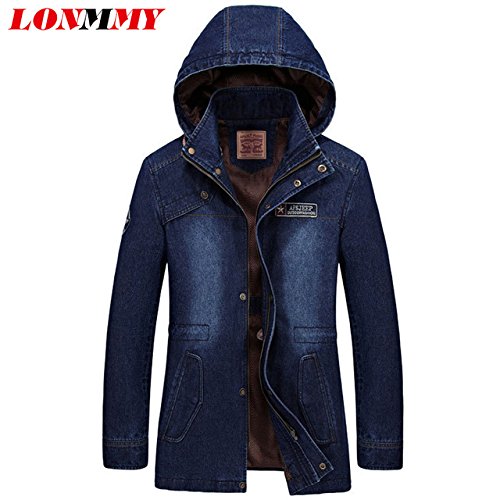 military style jean jacket