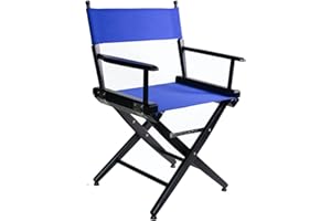 Filmcraft Short Black Frame Director Chairs (Black Frame/Blue Canvas)