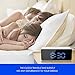 oenbopo Digital LED Alarm Clock, Portable Mirror Alarm Clock Large LED Display with Snooze Time Temperature Function for Bedroom, Office, Travel - Battery Powered & USB Powered (Blue Digital)
